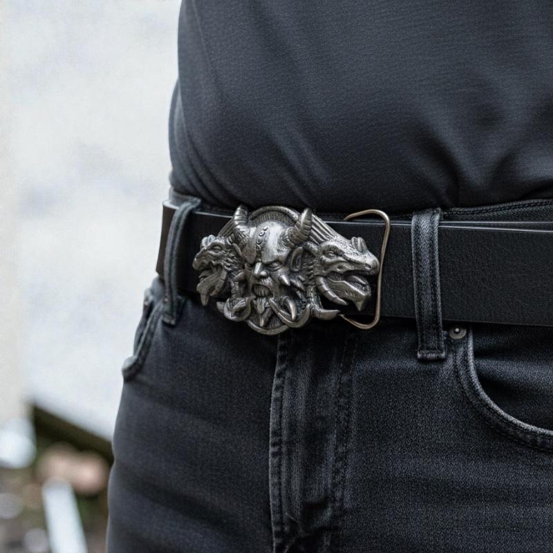 Demon Hell Belt Buckle | Gothic Devil Design | Heavy Metal Punk