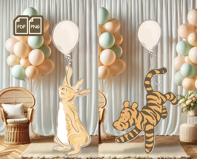 Gender_Neutral_Pooh_Bear_Cutouts_and_Instant_Download