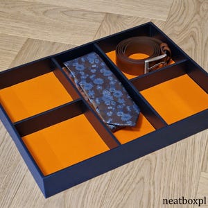 Custom trays for watches, belts, ties, glasses, organizer for drawers, velvet drawer insert, storage box, display tray, custom made