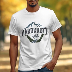 Vintage Hardknott Pass Graphic Tee: Mountain Road Hiking Shirt