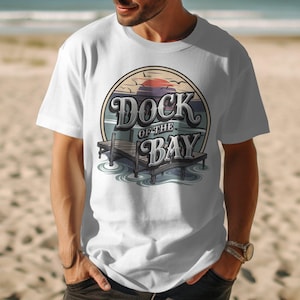 Dock of the Bay T-Shirt: Vintage Sunset Graphic Tee