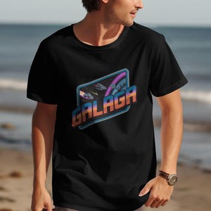 Vintage Galaga T-Shirt, Retro Arcade Game Tee, Classic 80s Video Game Inspired Shirt, Nostalgic Gamer Gift, Retro Gamer Clothing