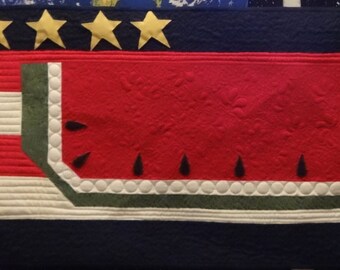 Patriotic Watermelon Table Runner