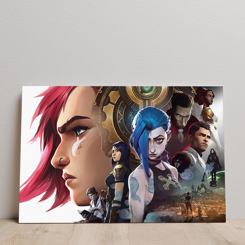 Arcane Poster, Tv Series Poster, Jinx Wall Art, Netflix Series, Canvas ...