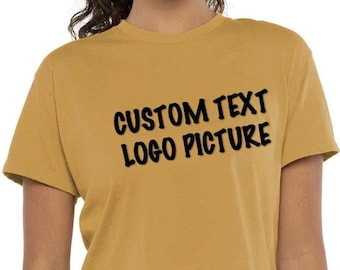 Customizable Crop Top, Add Your Text Logo Picture to crop tee, flowy crop tee, boxy crop tee