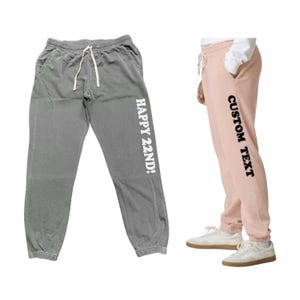 Aangepaste comfortkleuren jogger-joggingbroek, gepersonaliseerde joggingbroek met logo-joggingbroek, aangepaste unisex katoenen bruiloftsteam college jogger-joggingbroek