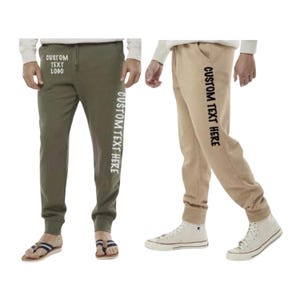 Aanpasbare joggingbroek van fleece, uniseks katoenmix Y2K-joggingbroek met zakken, aangepaste bruiloft school schoolreisje team dans joggingbroek