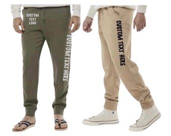 Calça de moletom jogger personalizável em fleece, unissex, mistura de algodão, estilo anos 2000, com bolsos, ideal para casamentos, viagens escolares, faculdades, equipes e danças.