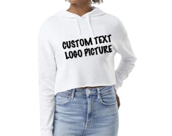 Anpassbarer Damen Crop Hoodie, Leichter Y2K Mode Crop Hoodie, benutzerdefinierter Damen Crop Hoodie