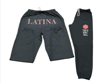 Custom UNISEX Hanes Ecosmart Jogger Sweatpants, Personalized Text Logo Design close bottom sweatpants