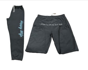 Custom Hanes Unisex Jogger Sweatpants, Unisex Joggers, Personalized Text & Logo close bottom sweatpants