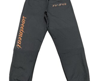 Customizable Unisex Jogger Sweatpants, Personalized Text & Design close bottom sweatpants