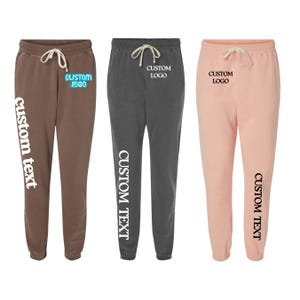 Aangepaste comfortkleuren katoenen joggingbroek, Y2K Fashion 100% katoenen joggingbroek met logotekst, volledig katoenen uniseks joggingbroek