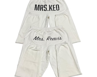 Customizable Unisex jogger Sweatpants, Personalized Text logo Design sweatpants, custom unisex jogger sweatpants, custom wedding sweatpants