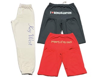 Custom Hanes Jogger Sweatpants, Unisex Joggers sweatpants, Personalized Text & Logo sweatpants