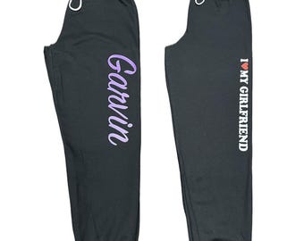 Custom Hanes Ecosmart Sweatpants, Unisex close bottom Joggers sweatpants, Personalized Design sweatpants