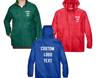 Customizable Hooded lightweight Coach Jacket, Weather-Resistant Nylon Mentor Jacket, custom windbreaker hooded zip up jacket