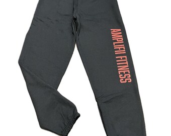 Customizable Unisex Jogger logo Sweatpants, Personalized Text & Design close bottom sweatpants