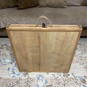Handgjort bohemiskt hopfällbart picknickbord: Lågt matbord (122x59 cm)