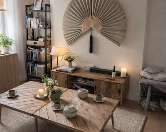 Folding Handmade Wooden Picnic Table – Boho Style, Multiple Sizes Available