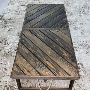 Handgemachter faltbarer Picknicktisch aus Holz: Boho Niedriger Esstisch