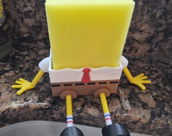 3D Printed Bob Kitchen Sponge Holder: Includes Sponge / With Drain Holes