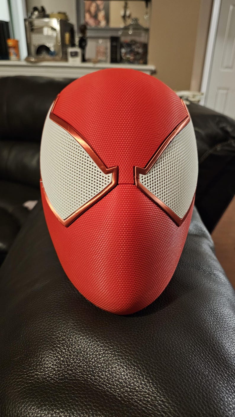 Scarlet Spider-Man Helmet - 3D Printed Cosplay / Display / Halloween image 1