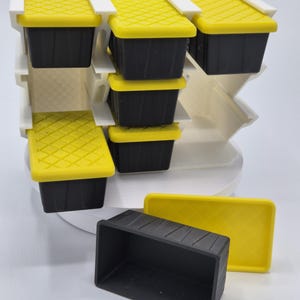 Miniaturowe pojemniki do przechowywania HDX na biurko | Drukowane w 3D z opcją układania w stosy/stojaków!