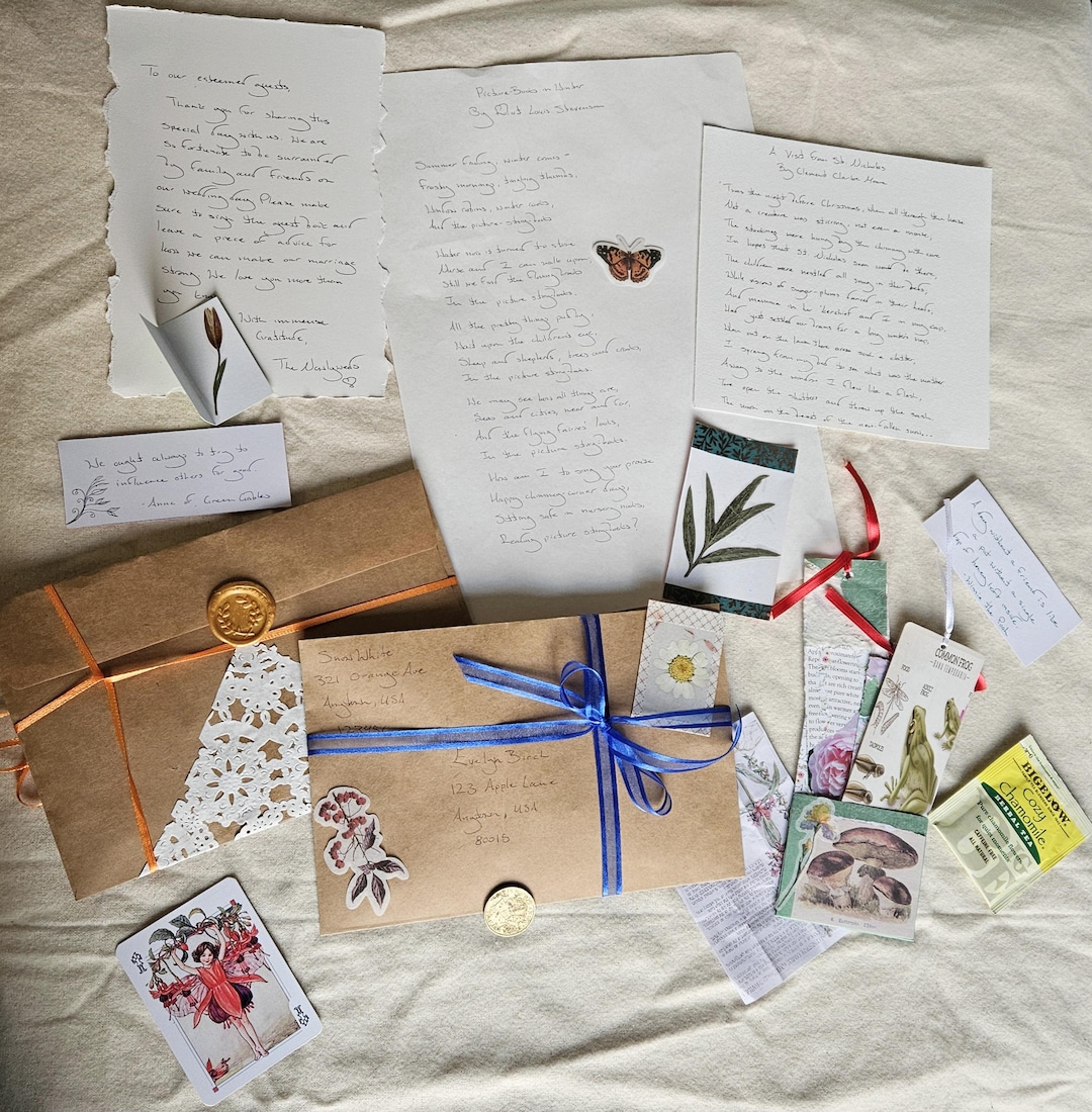 Custom Unfolded Handwritten Letter With Wax Seal and Whimsy Packet ...