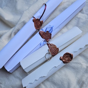 Carta manuscrita personalizada con sello de cera y sobre con diseño de fantasía, caligrafía, caligrafía, carta de amor, votos, Navidad, escritura de cartas