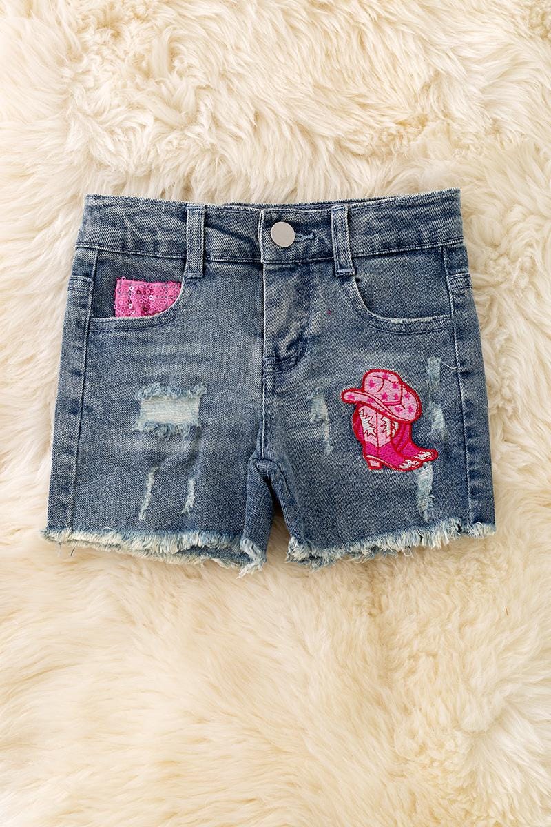 Short En Jean Délavé Next Pour Fille - Taille 12 Ans - Occasion En Très Bon état - Bleu Denim 100% Coton