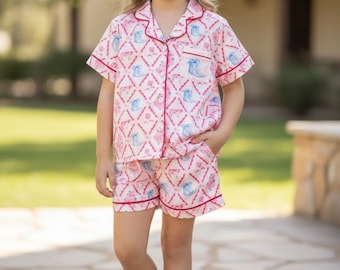 Girls cowgirl boot printed girls pajamas. PJG50672