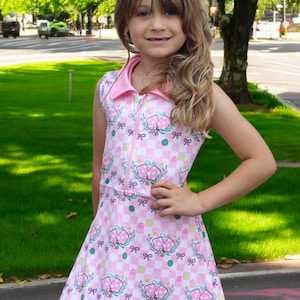 Pickleball meisjes tennisjurk met ondershort.