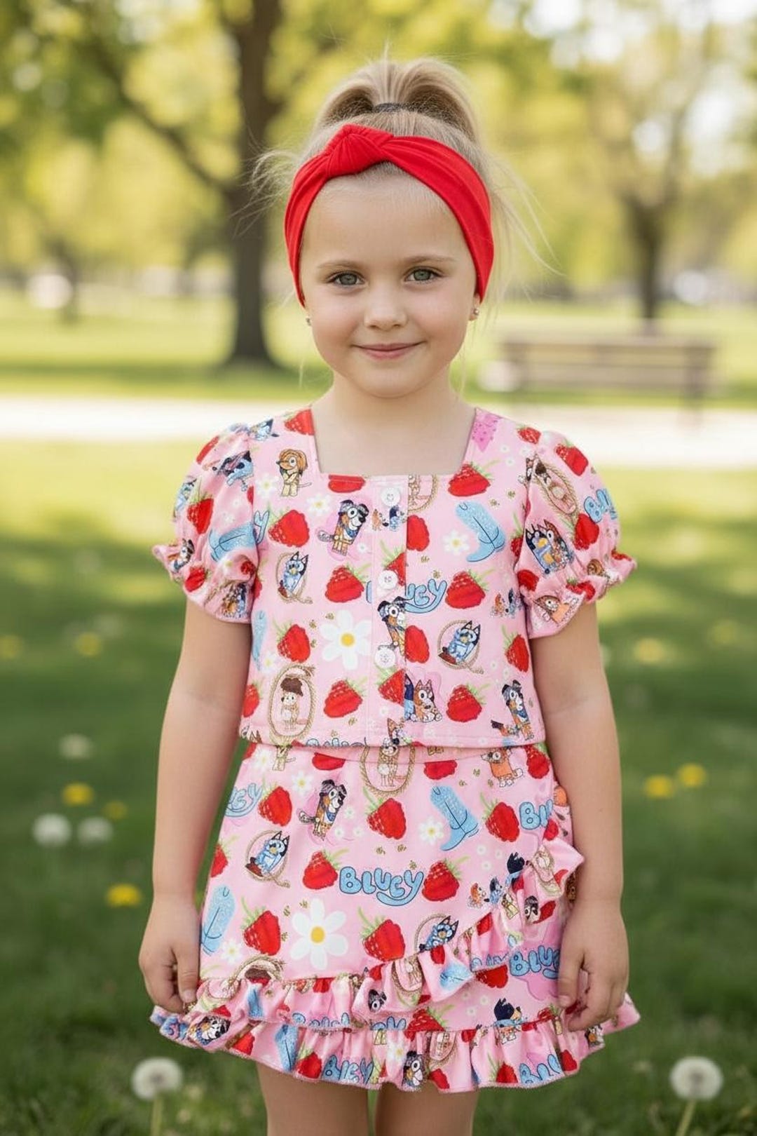 Girls Built Like Raspberry Raspberry Printed on Pink Girls 2 Piece Set. OFG60133 - Etsy