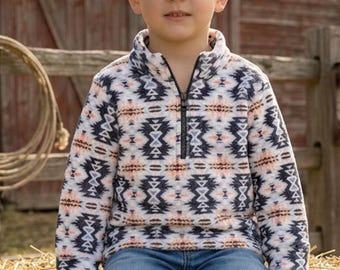 Jersey blanco y gris con estampado azteca. TPG60187