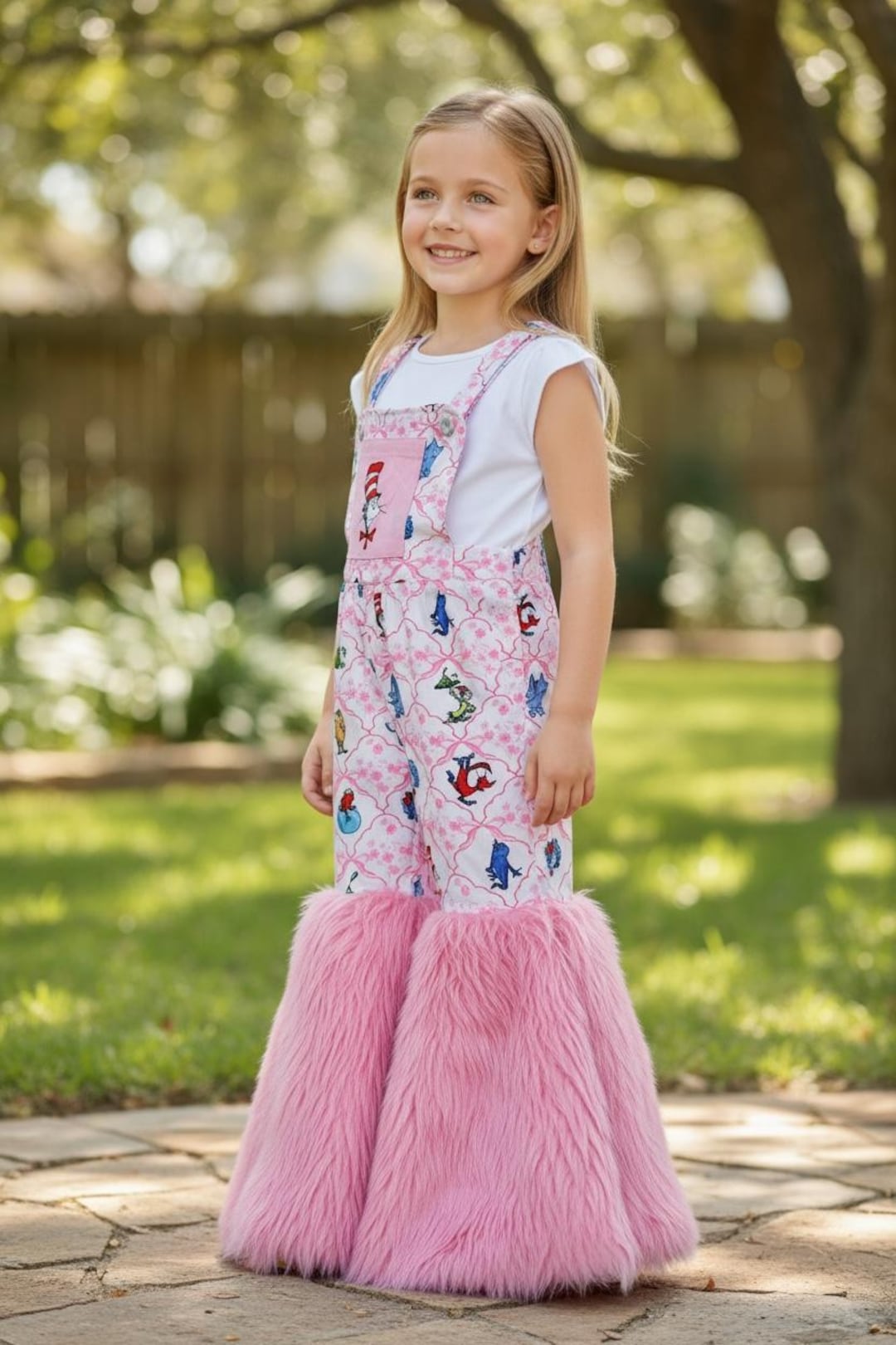 Fem Character Rompers Dr. S Multi-printed Girls Romper With Faux Fur. PNG50794 - Etsy