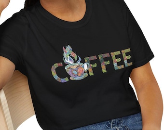 Coffee Graphic T-Shirt, Retro Comfort Colors Tee, Coffee Lover Gift