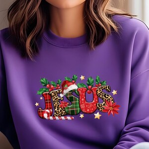 Sweat Jésus, Noël chrétien, pull crèche, histoire vraie, nativité, cadeaux religieux de Noël, pull Jésus
