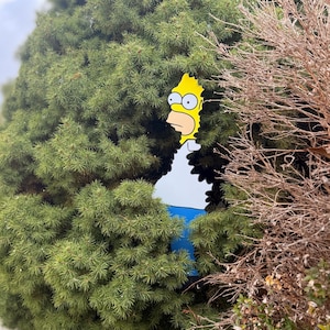 "Großer 16 ""Homer Simpson-Backing vom Busch meme im Freienrasenhofdekorations-Weihnachtsgeschenk."