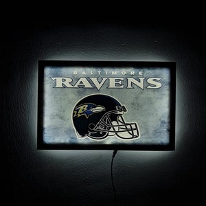 Baltimore Ravens LED Lighted Canvas Sign, NFL Decor