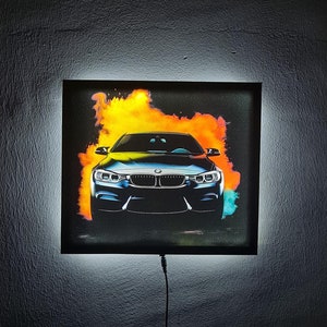 Insegna luminosa al neon a LED BMW, decorazione da parete perfetta per caverne illuminate, insegna a LED M Power, regalo di Natale per gli appassionati di auto BMW