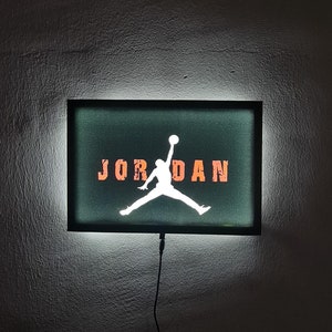 Michael Jordan Jumpman Led Sign, Jordan Basketball Fans Led Light, Lighted Wall Decor, Gifts For Him, Christmas Gift