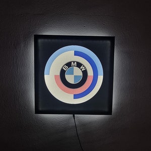 Insegna luminosa al neon a LED BMW, decorazione da parete perfetta per caverne illuminate, insegna a LED M Power, regalo di Natale per gli appassionati di auto BMW