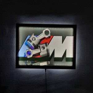 Insegna luminosa al neon a LED M Power BMW, perfetta decorazione da parete per caverne illuminate, insegna a LED M Power, regalo di Natale per gli appassionati di auto BMW