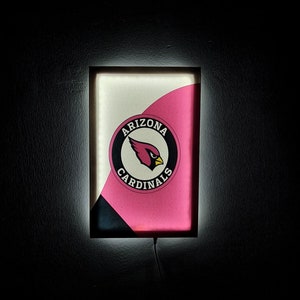 Insegna luminosa a LED Arizona Cardinals su tela, regalo perfetto per i fan della NFL, elegante decorazione per caverna dell'uomo, regalo di Natale illuminato NFL