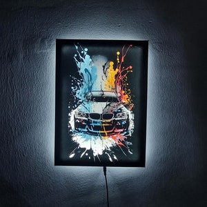 BMW Led Neon Lighted Sign, Perfect Illuminated Man Cave Wall Decor, M Power Led Sign, Bmw Car Fans Christmas Gift