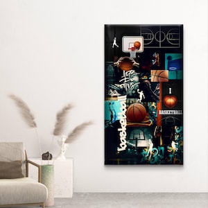 Basketball Collage Canvas Print | Motivational Sports Wall Art
