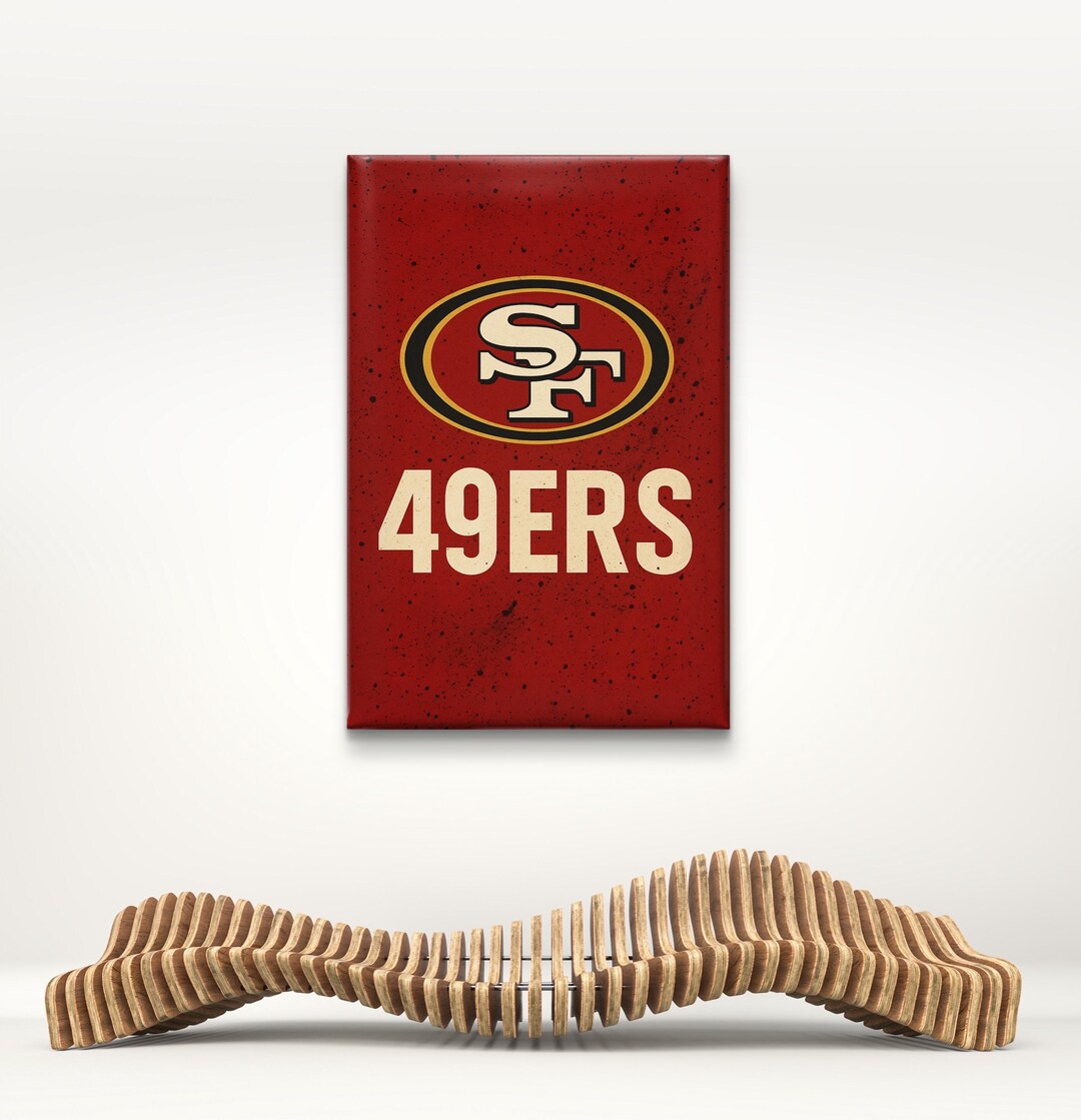 San Francisco 49ers Canvas Art Print, NFL Football Gift - Etsy