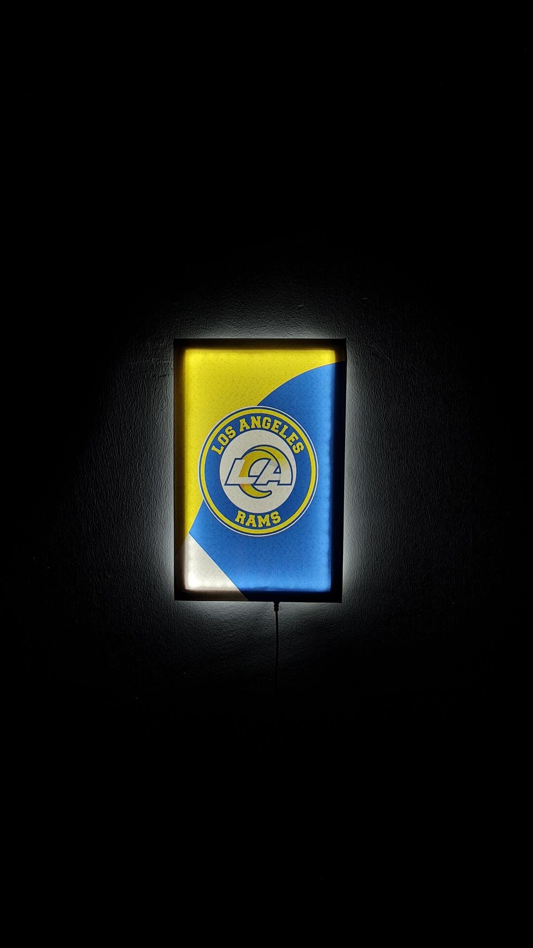 Los Angeles Rams Led Lighted Canvas Sign, Nfl Fans Perfect Gift, Sleek ...