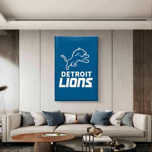 Detroit Lions Canvas Art Print, NFL Football Gift